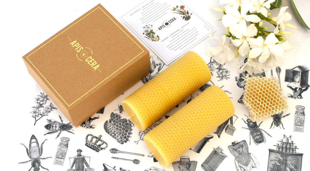 Bougies Ambroise - Box of 2 Beeswax Pillar Candles