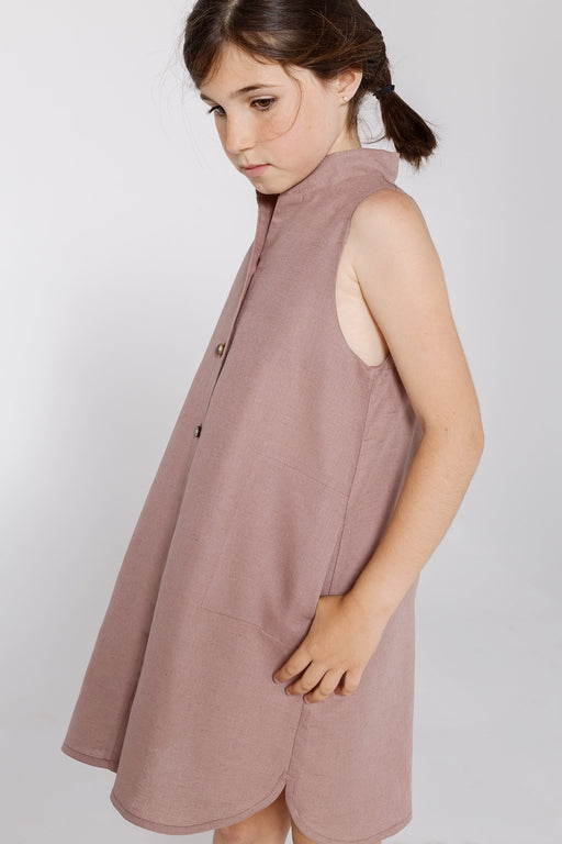 Shirt Dress - Pink Stone