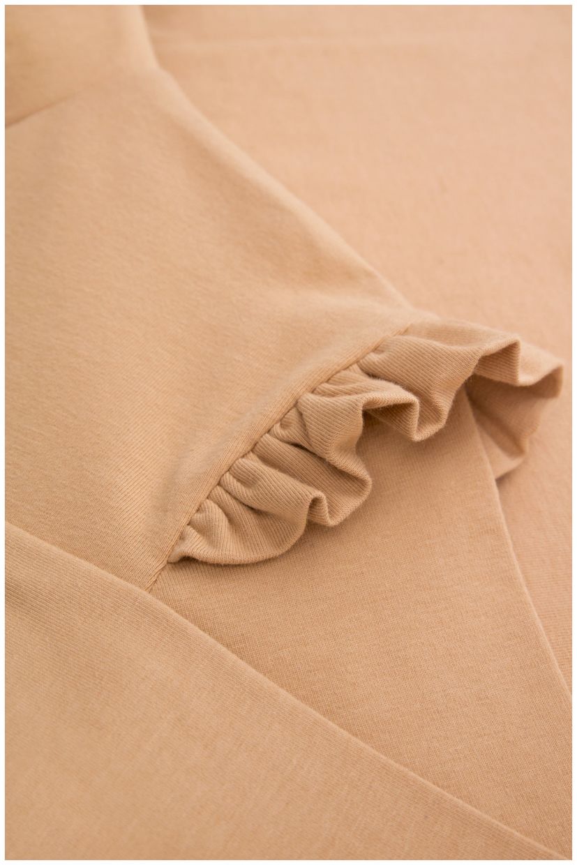 Solid Mockneck Tee - Dark Nude
